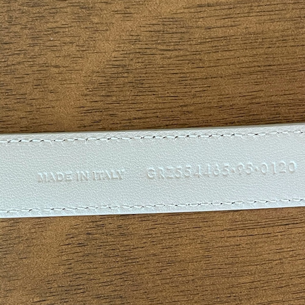 Saint Laurent Monogram Ivory YSL Logo Belt - Picture 10 of 14